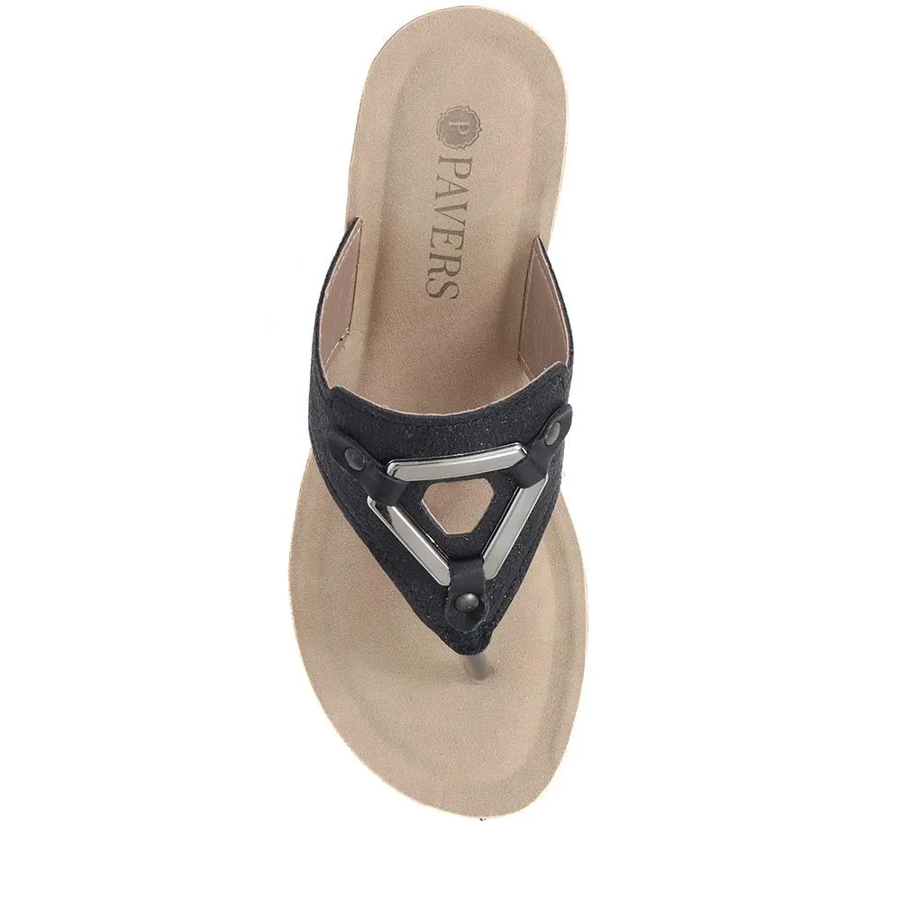 Toe-Post Wedge Sandals - INB39067 / 325 389