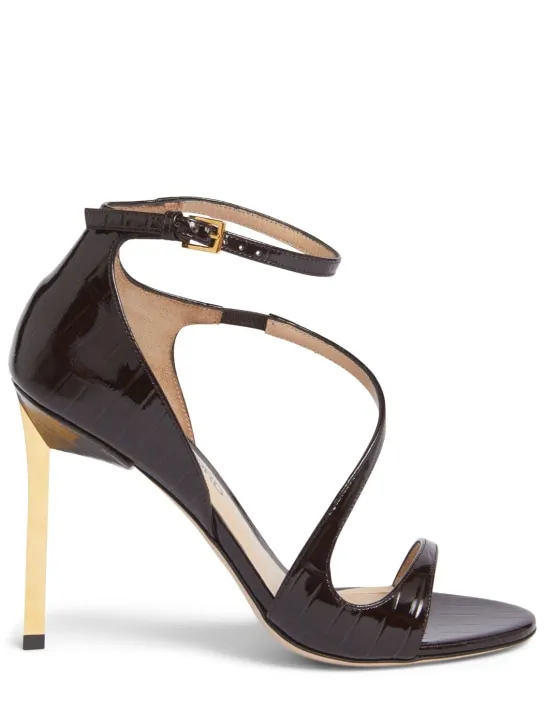 Tom Ford   105mm Newton croc embossed sandals 