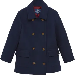 Trotters London Pea Coat, Navy