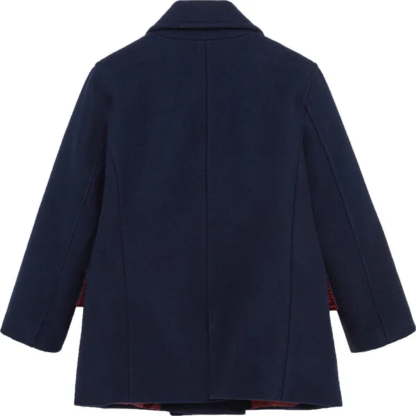 Trotters London Pea Coat, Navy