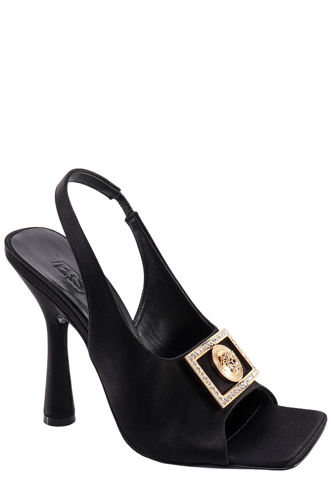 Versace Medusa Plaque Slingback Sandals