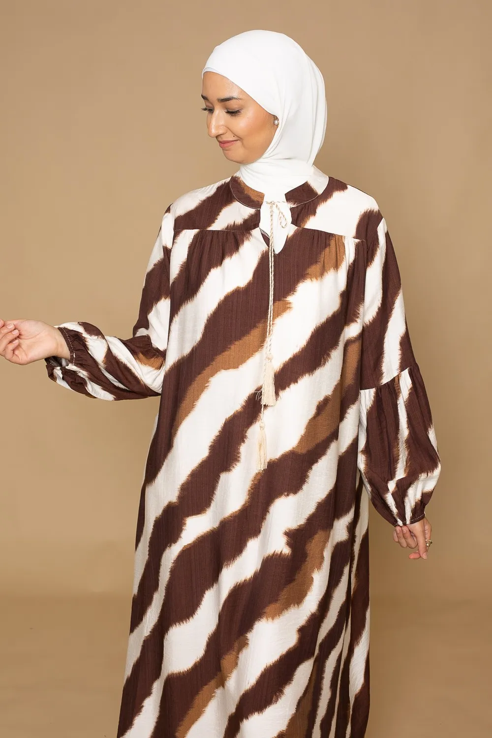 Vestido choco cebra verano