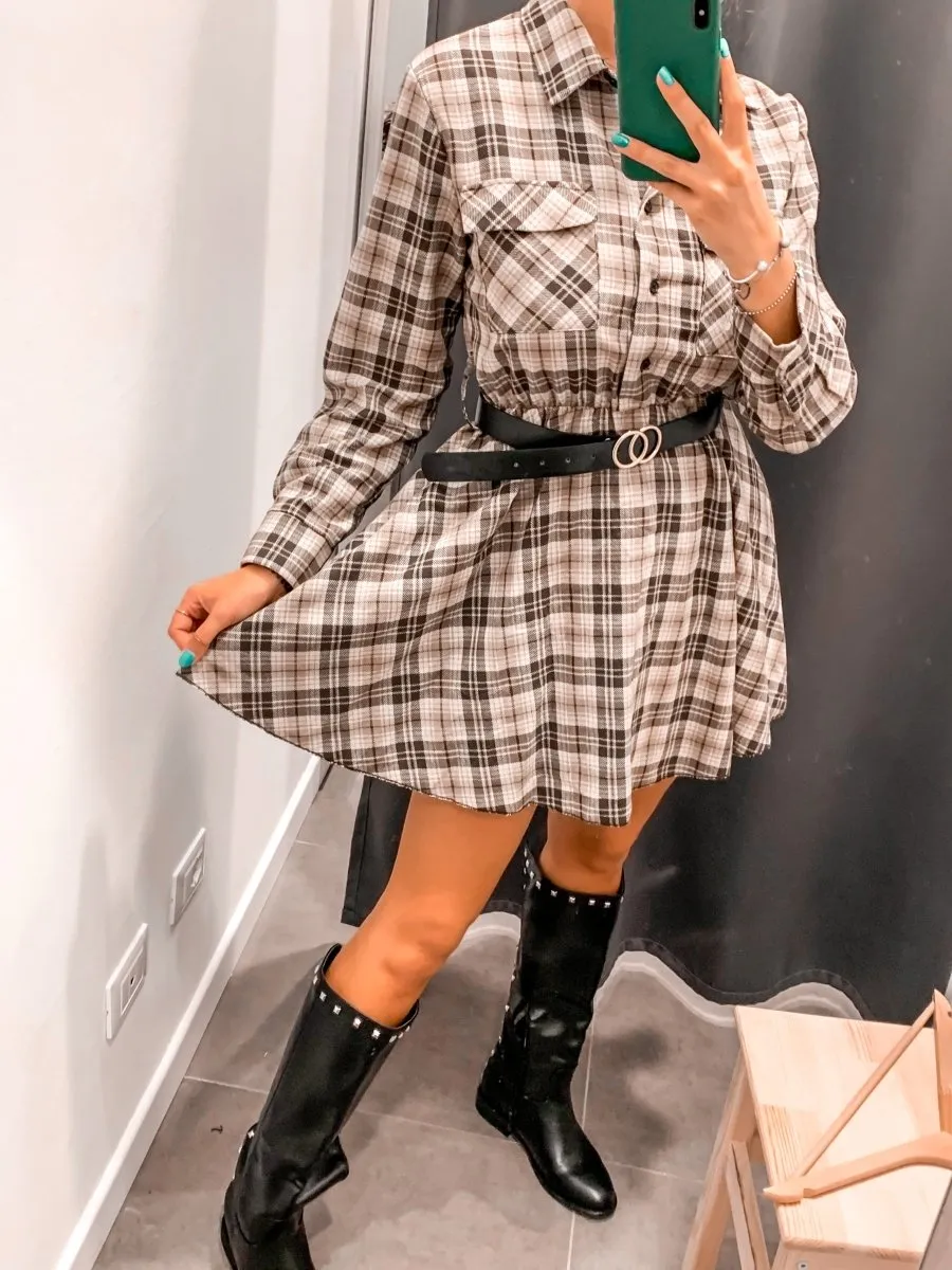 Vestito con fantasia check