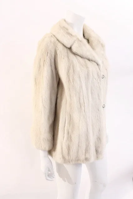 Vintage 60's White Mink Fur Coat