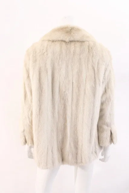 Vintage 60's White Mink Fur Coat