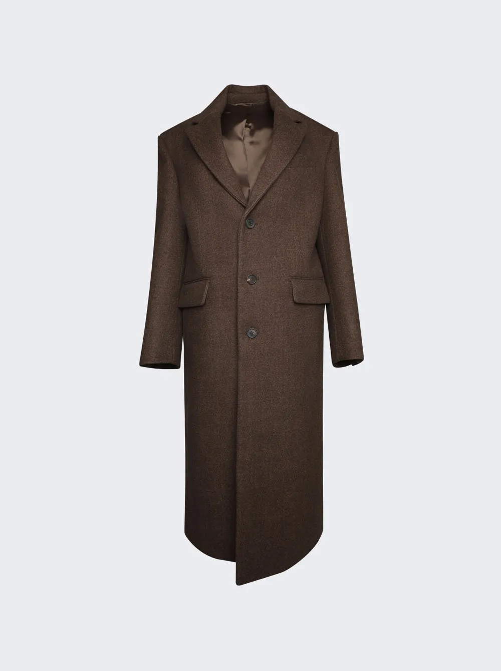 WARDROBE.NYC   Single Breasted Coat Brown 