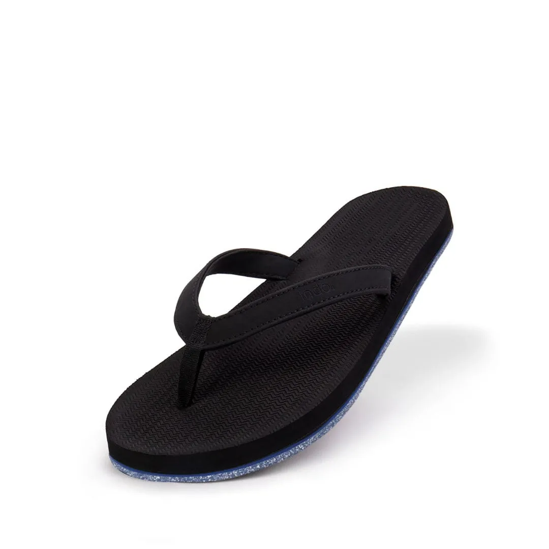 Women's Flip Flops Sneaker Sole - Indigo Sole/Black